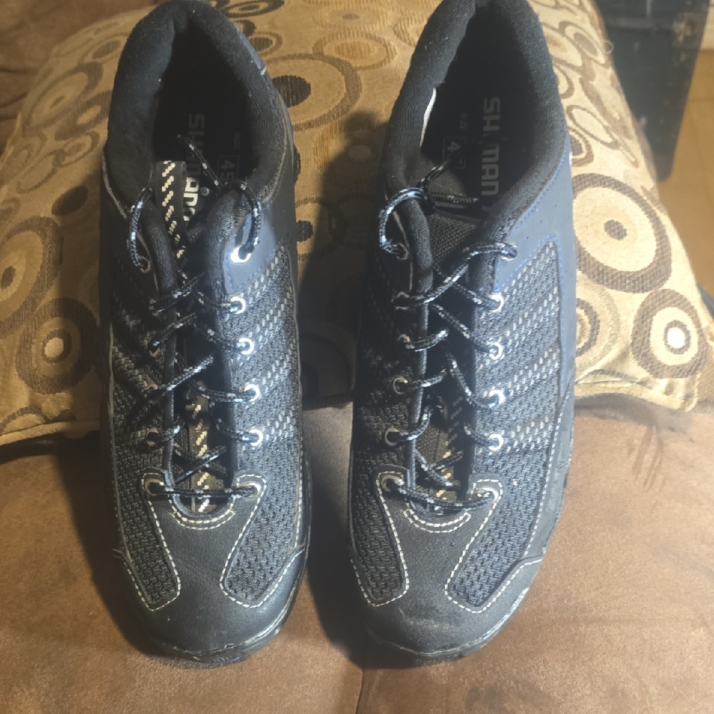 Shimano Men's Black Mesh Lace-Up Cycling Sneakers
